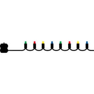 Sirius Easy-Line udendørs lyskæde, batteri, 40 farvede lys, 3,9 meter